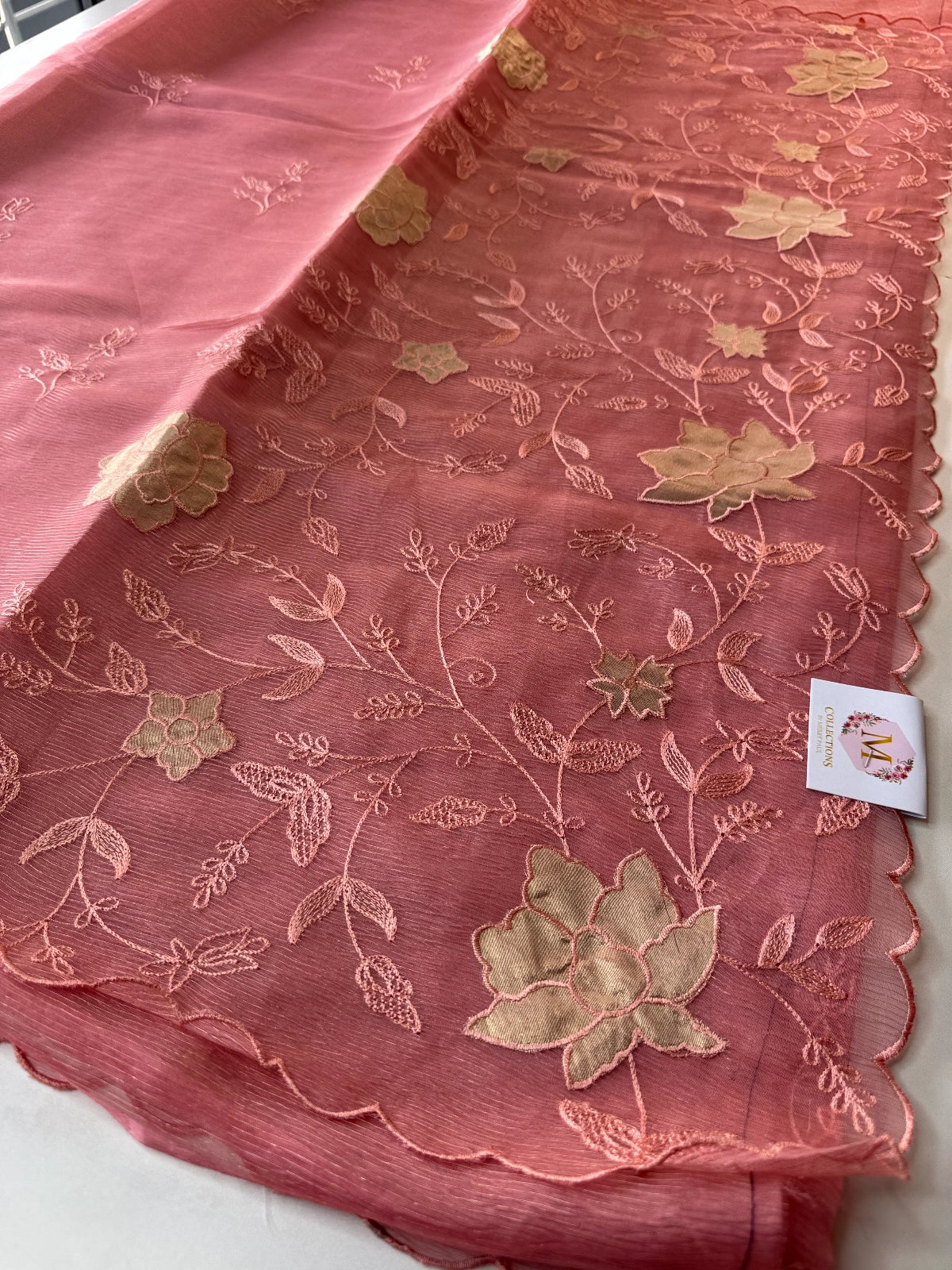 Chanderi Organza blend Saree / AWS81