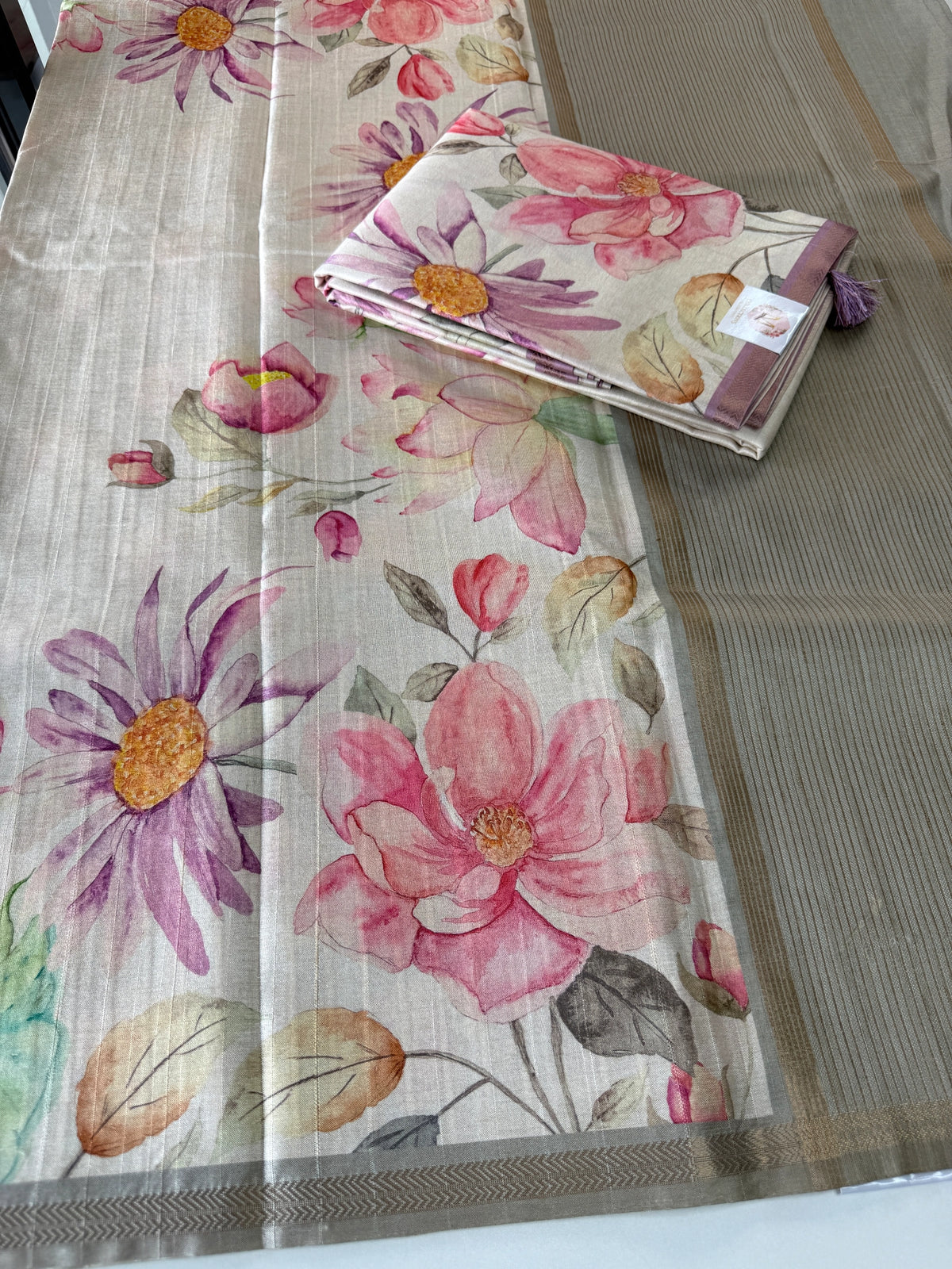 Soft Semi Tussar Saree / AD07