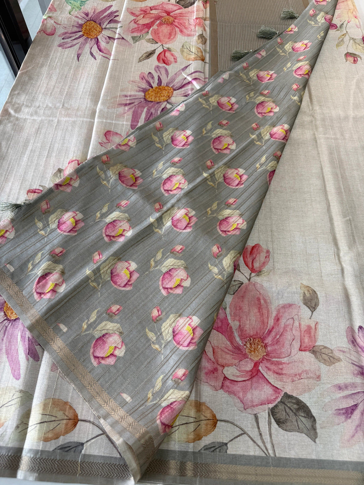 Soft Semi Tussar Saree / AD07