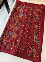 Crashed crape saree / MK069