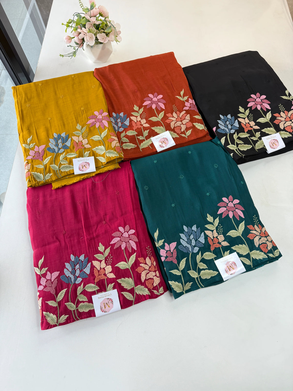 Chanderi blended unstitched salwar set / NC129