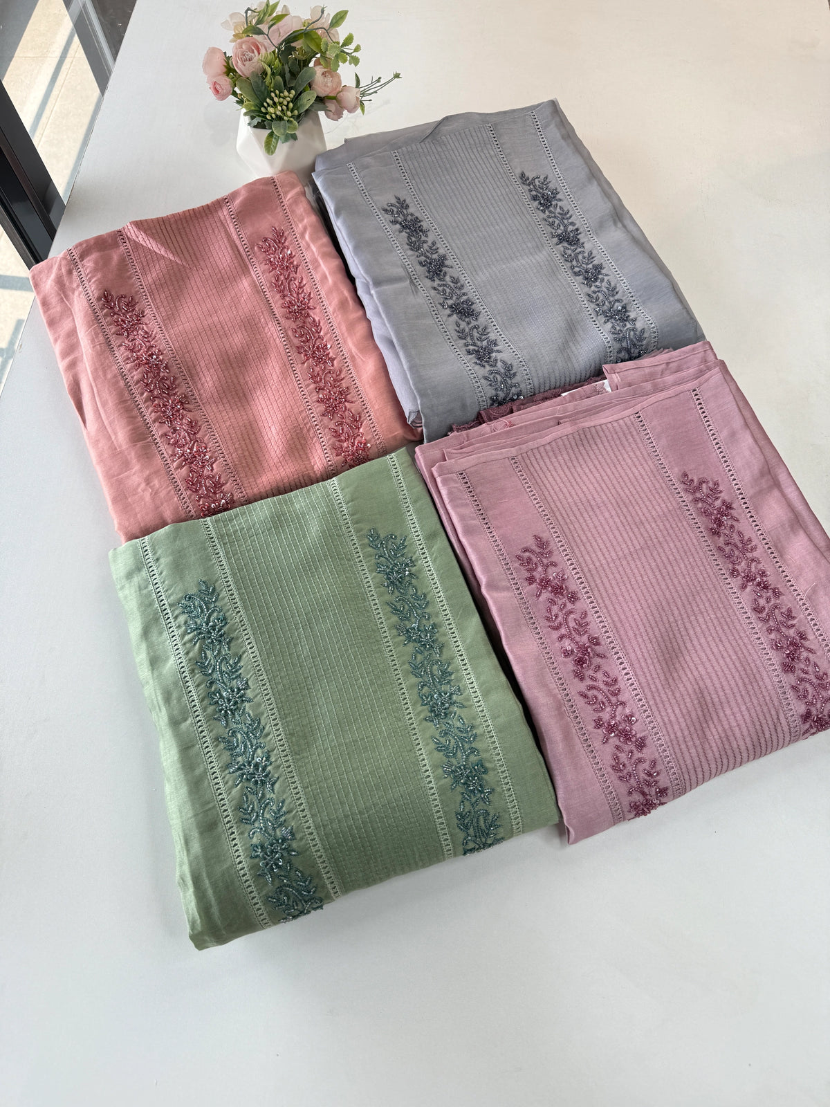Chanderi Silk unstitched salwar set / NC120