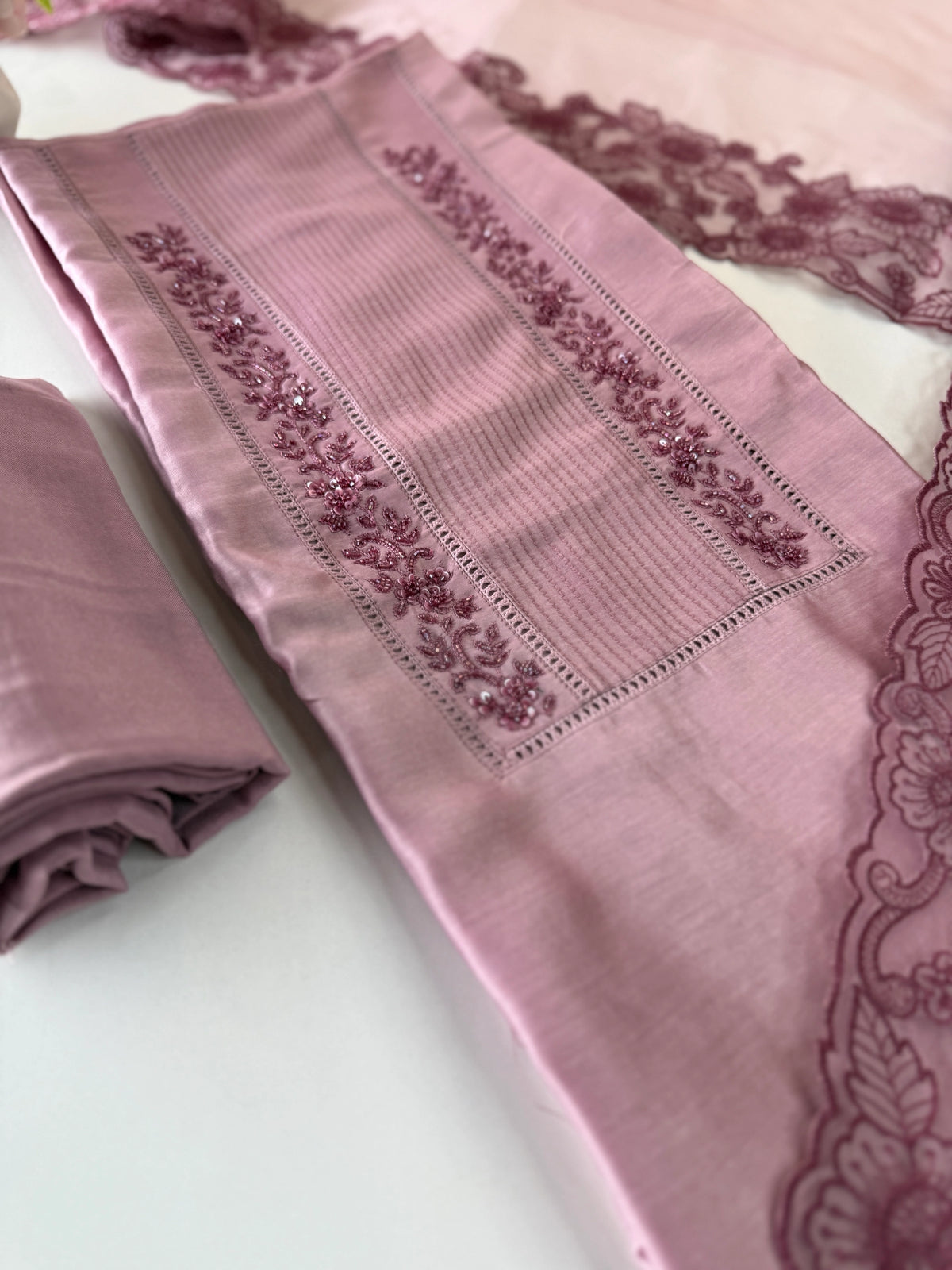 Chanderi Silk unstitched salwar set / NC120