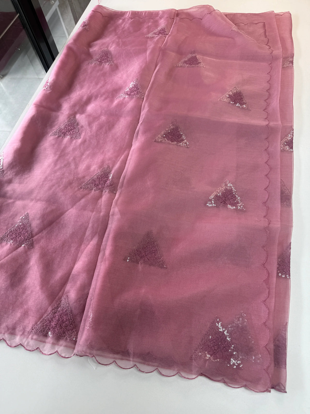 Soft organza saree/ CW375