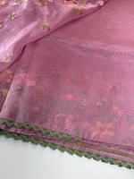 Glass Organza Saree/ 373A
