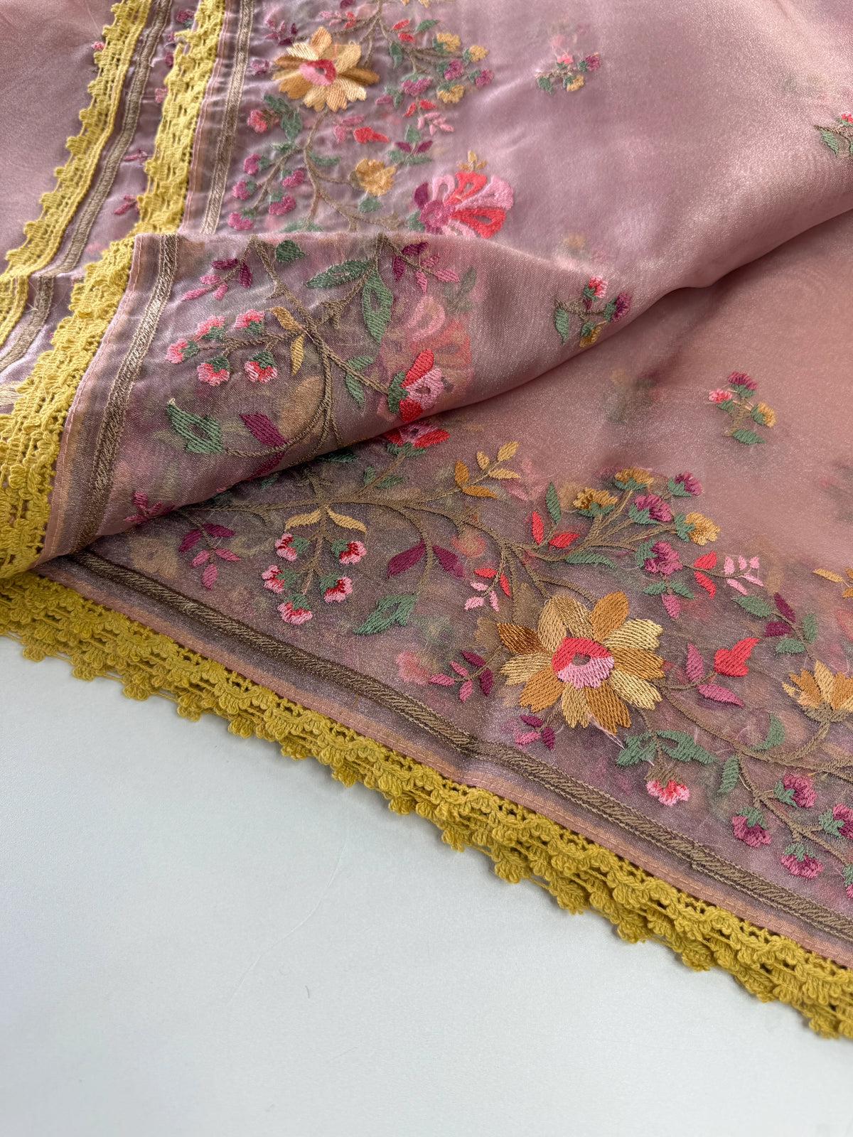 Glass Organza Saree/ 373A