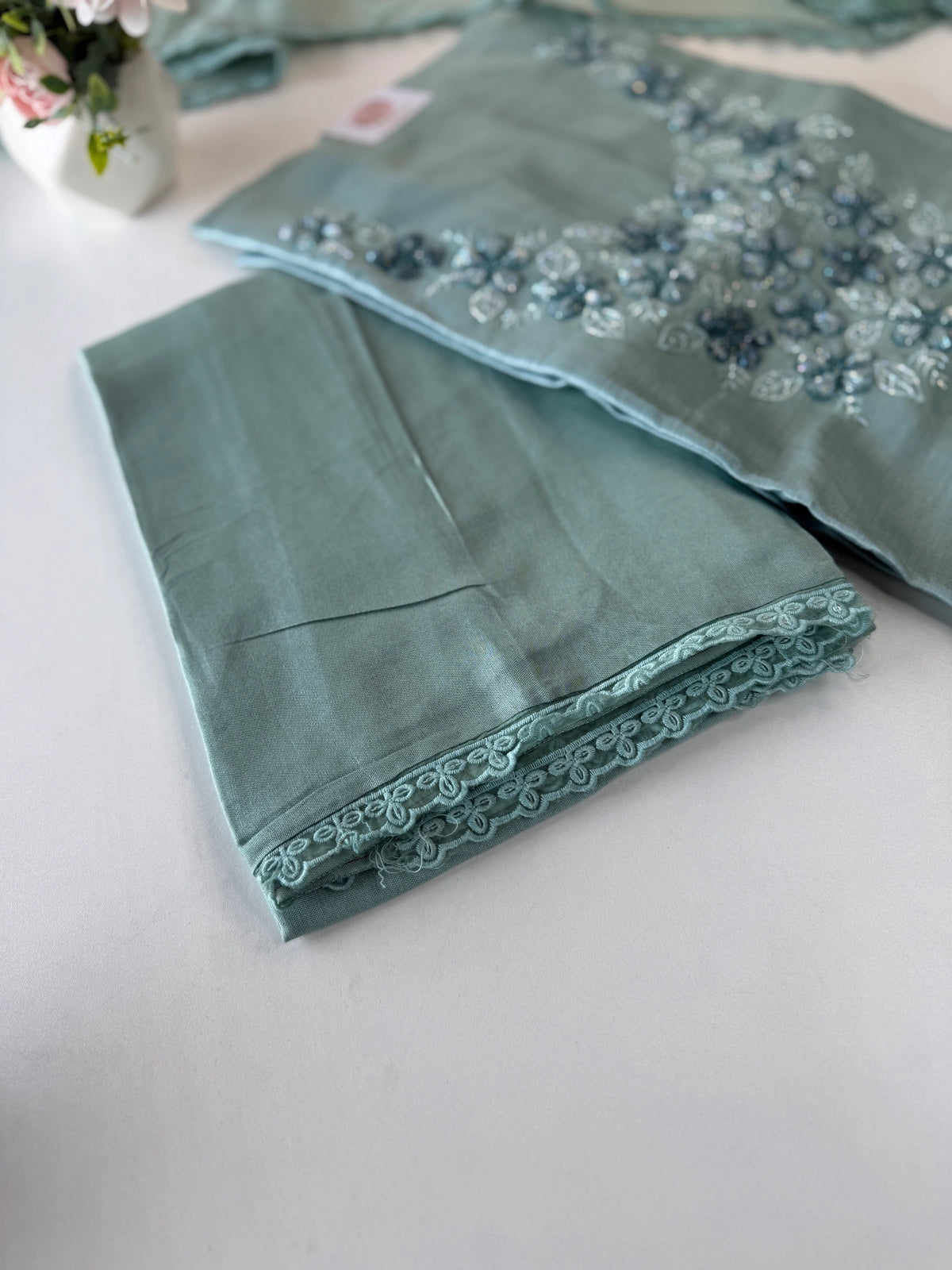 Chanderi silk unstitched salwar set / NC112