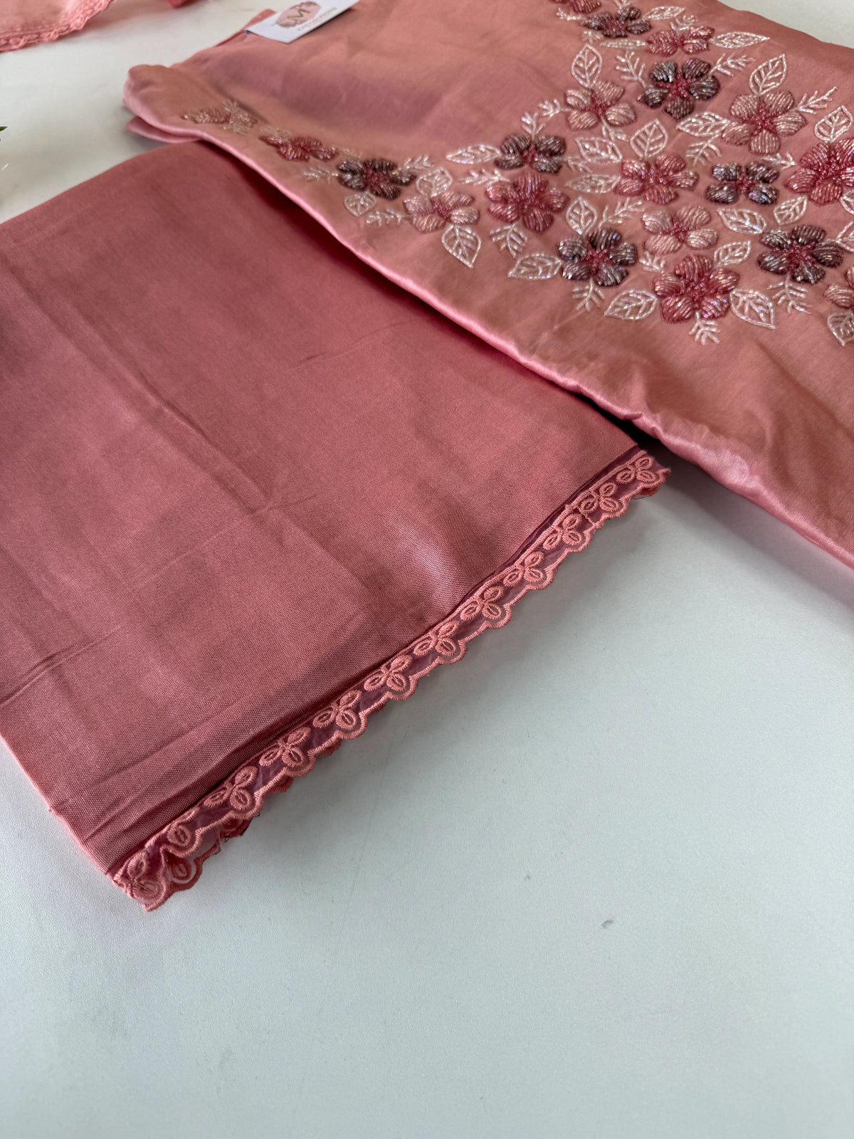 Chanderi silk unstitched salwar set / NC112
