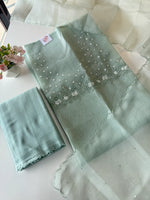 Tissue crush unstitched salwar set ( Pre Booking/ 298B