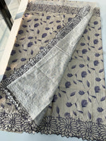 Raw cotton cutwork Saree/Rw38