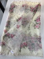 Glass Organza Saree/ 5409