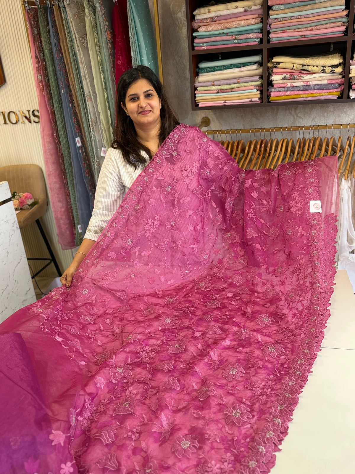 Soft organza saree/ CW859