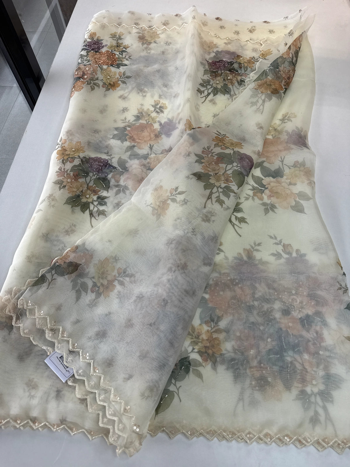 Glass Organza Saree/ 5409