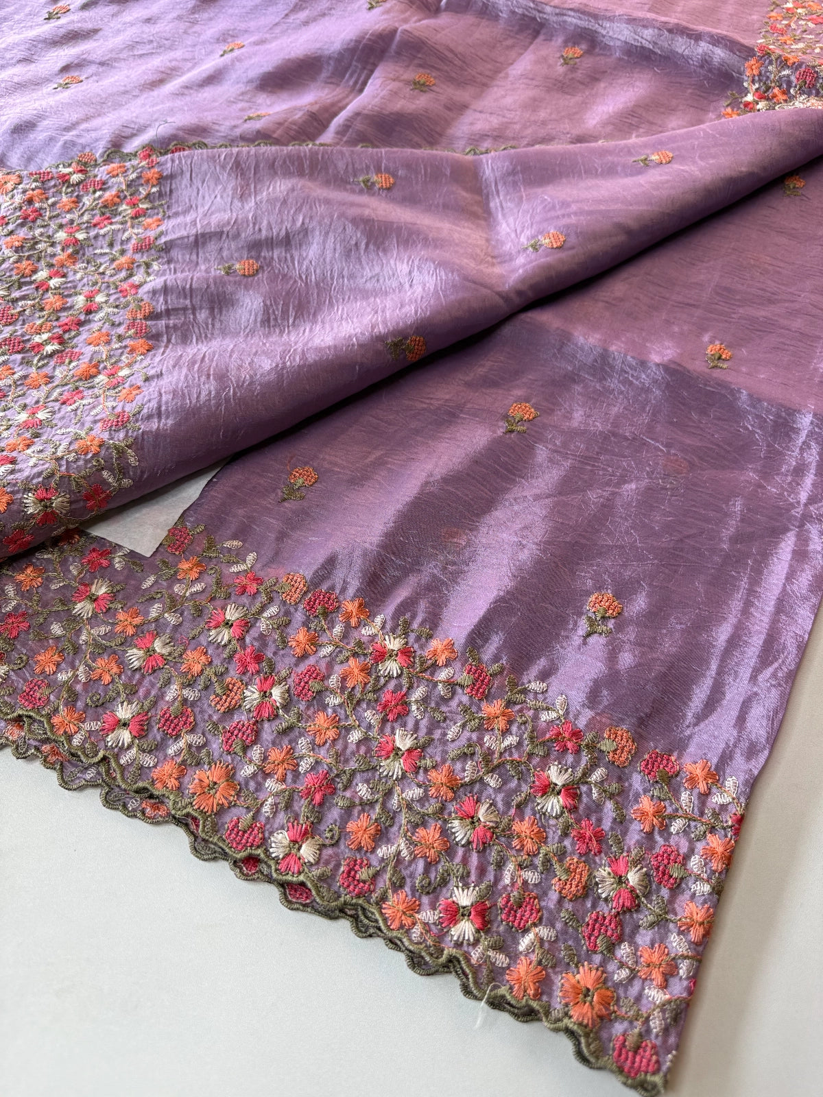 Crushed organza saree / cw2024