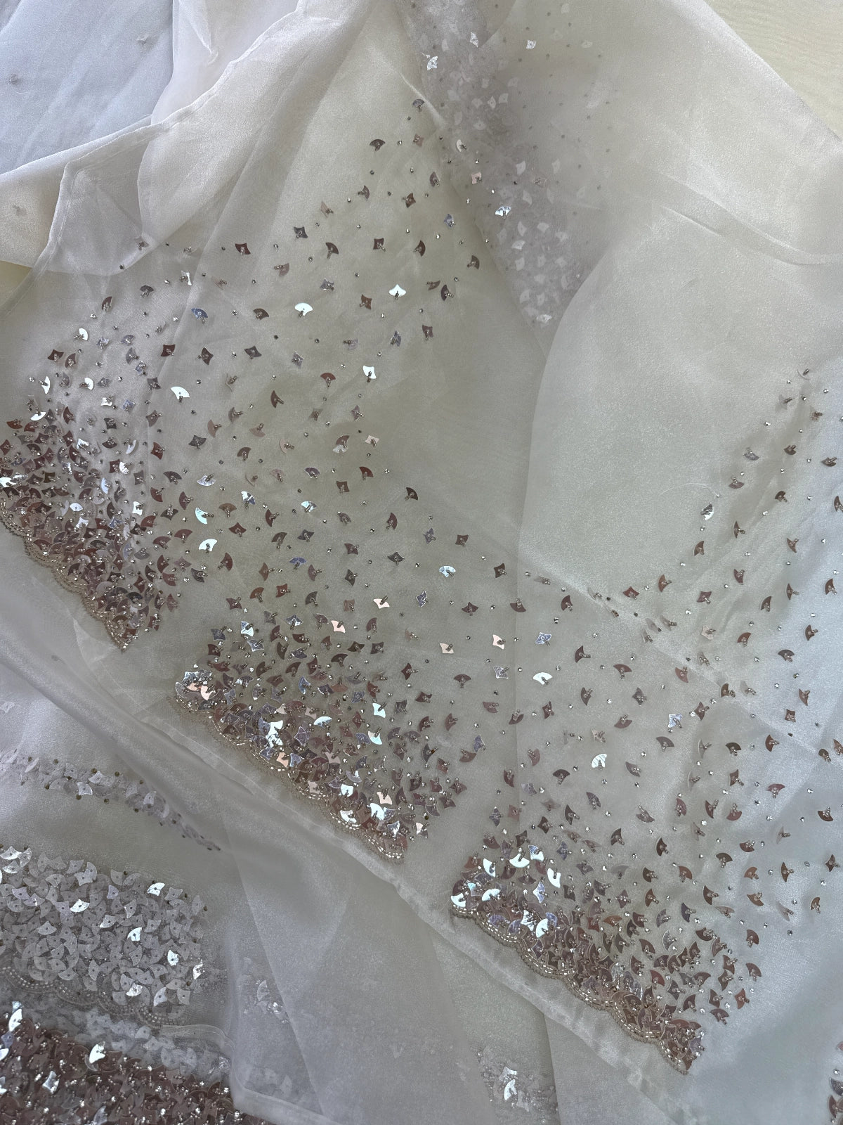 Glass Organza Saree/ AP112