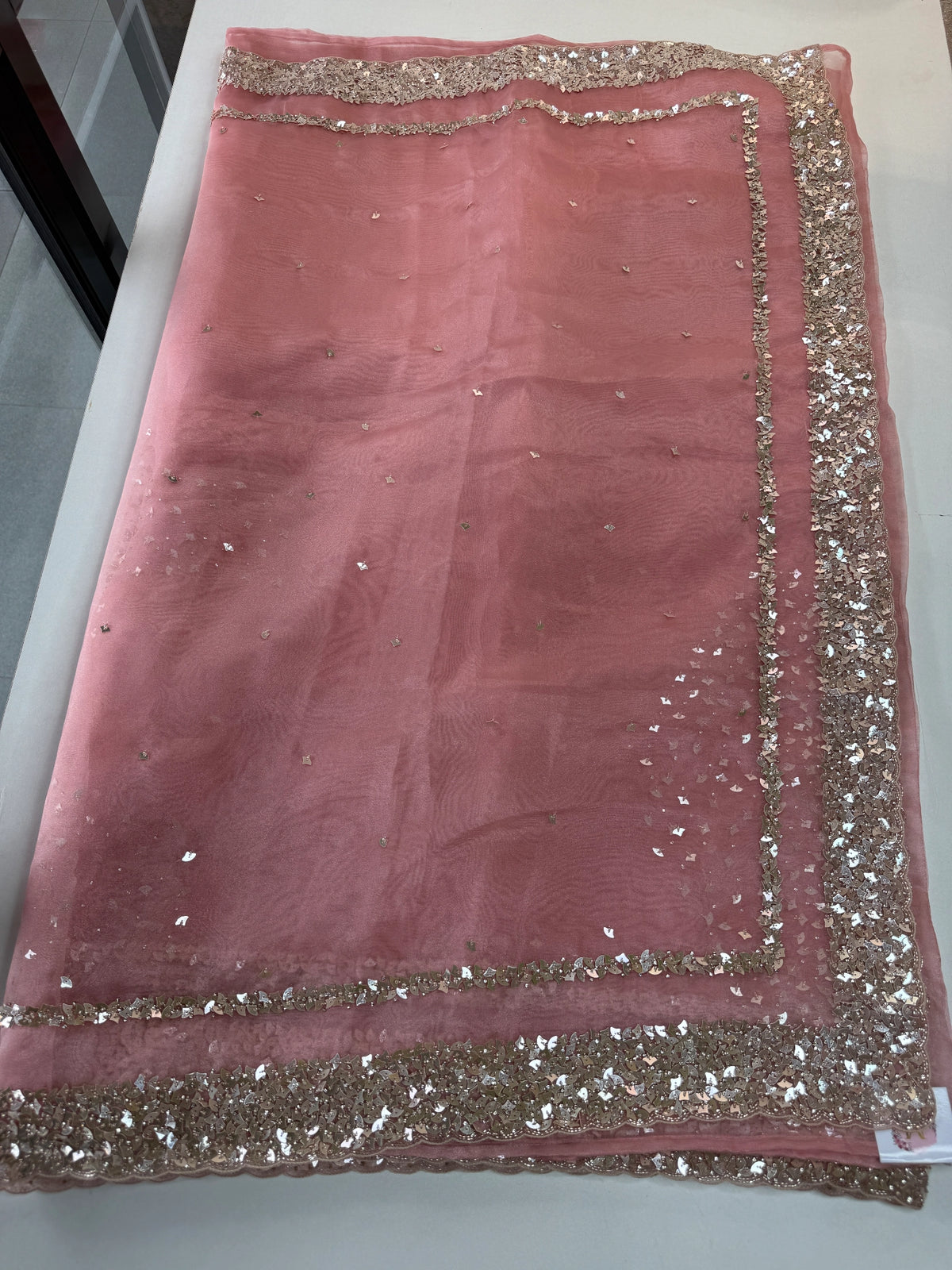 Glass Organza Saree/ AP112