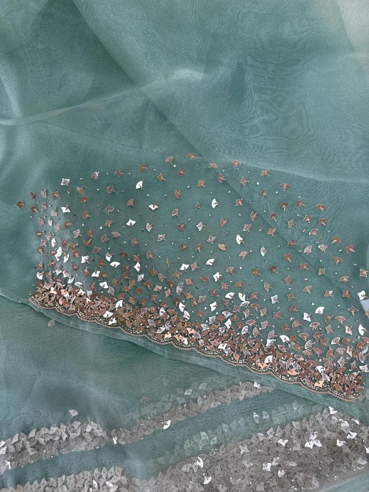 Glass Organza Saree/ AP112