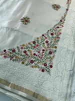 Tissue linen Saree/ 610A