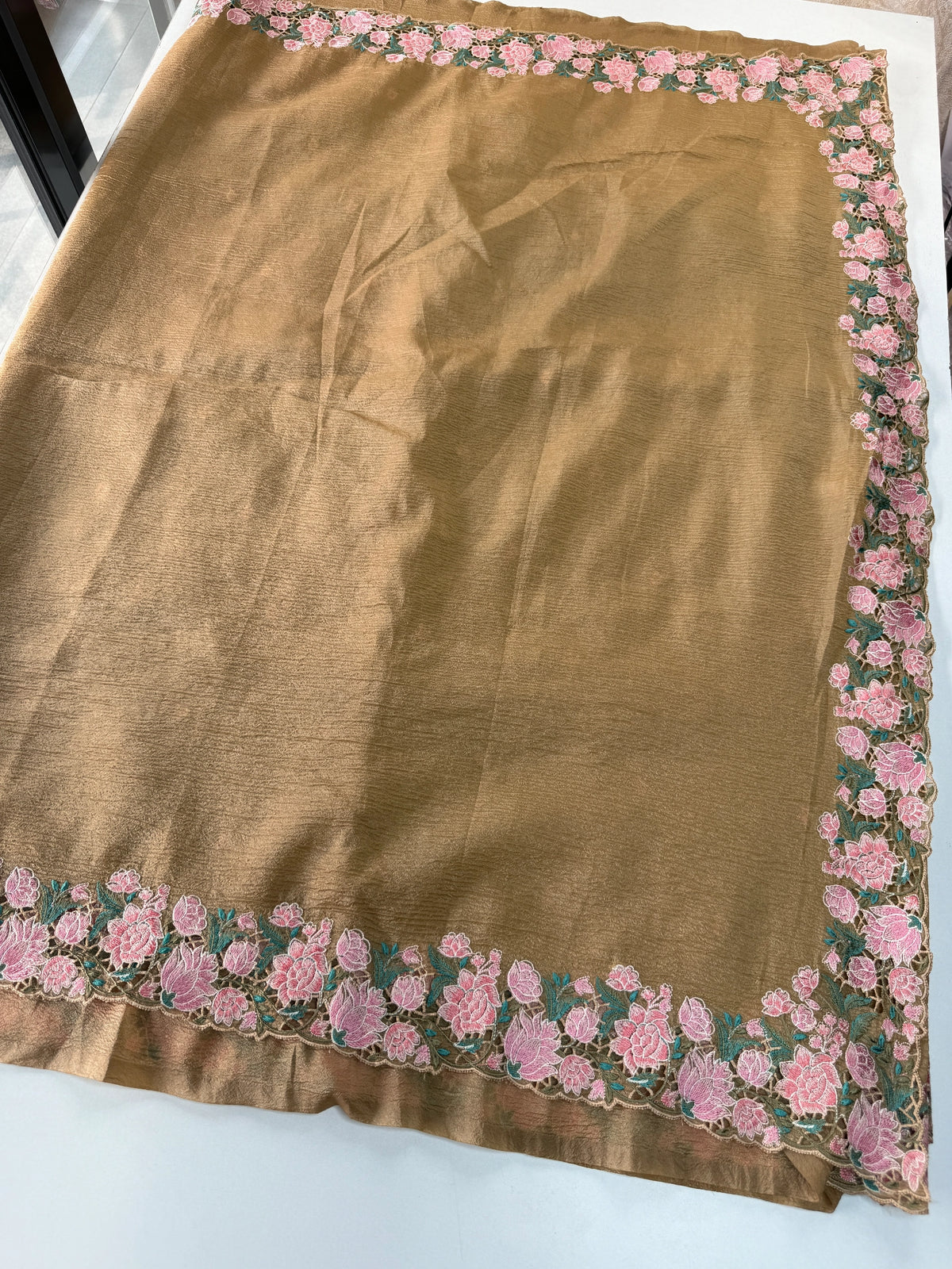 Crushed crape saree / SA7960