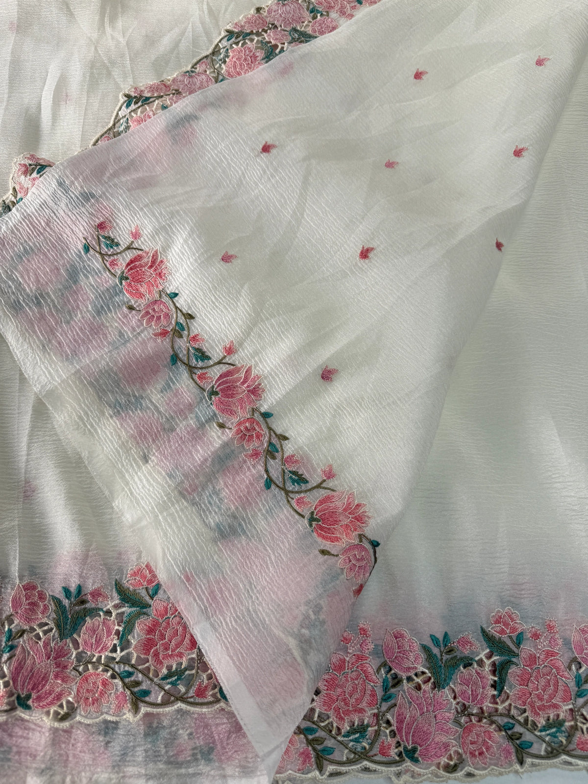 Crushed crape saree / SA7960