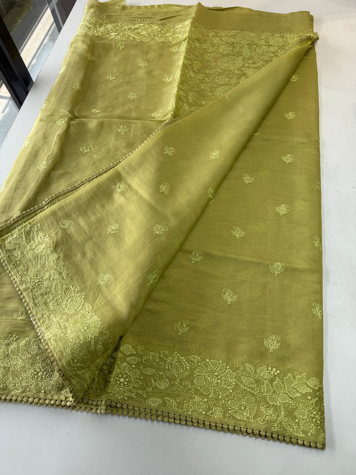 Chanderi Organza blended saree/ 5675