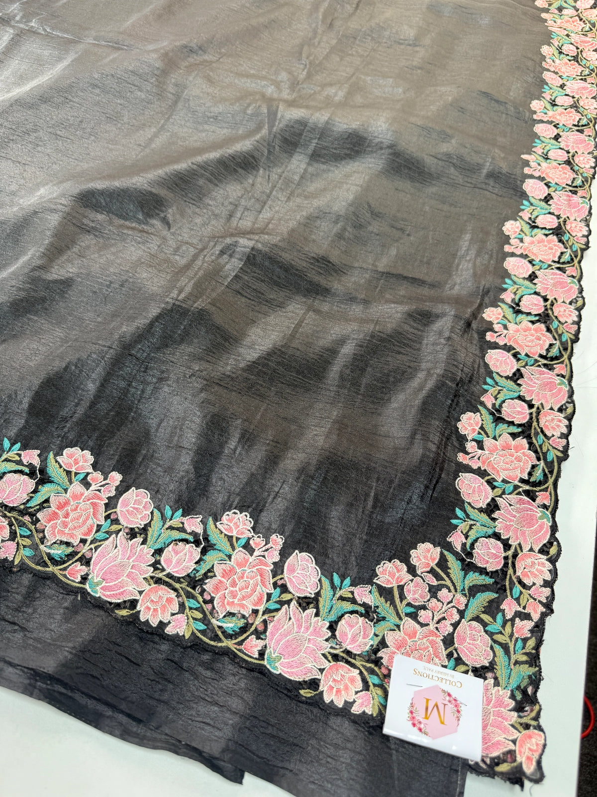 Crushed crape saree / SA7960
