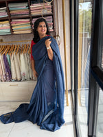 Crushed crape saree / HW076