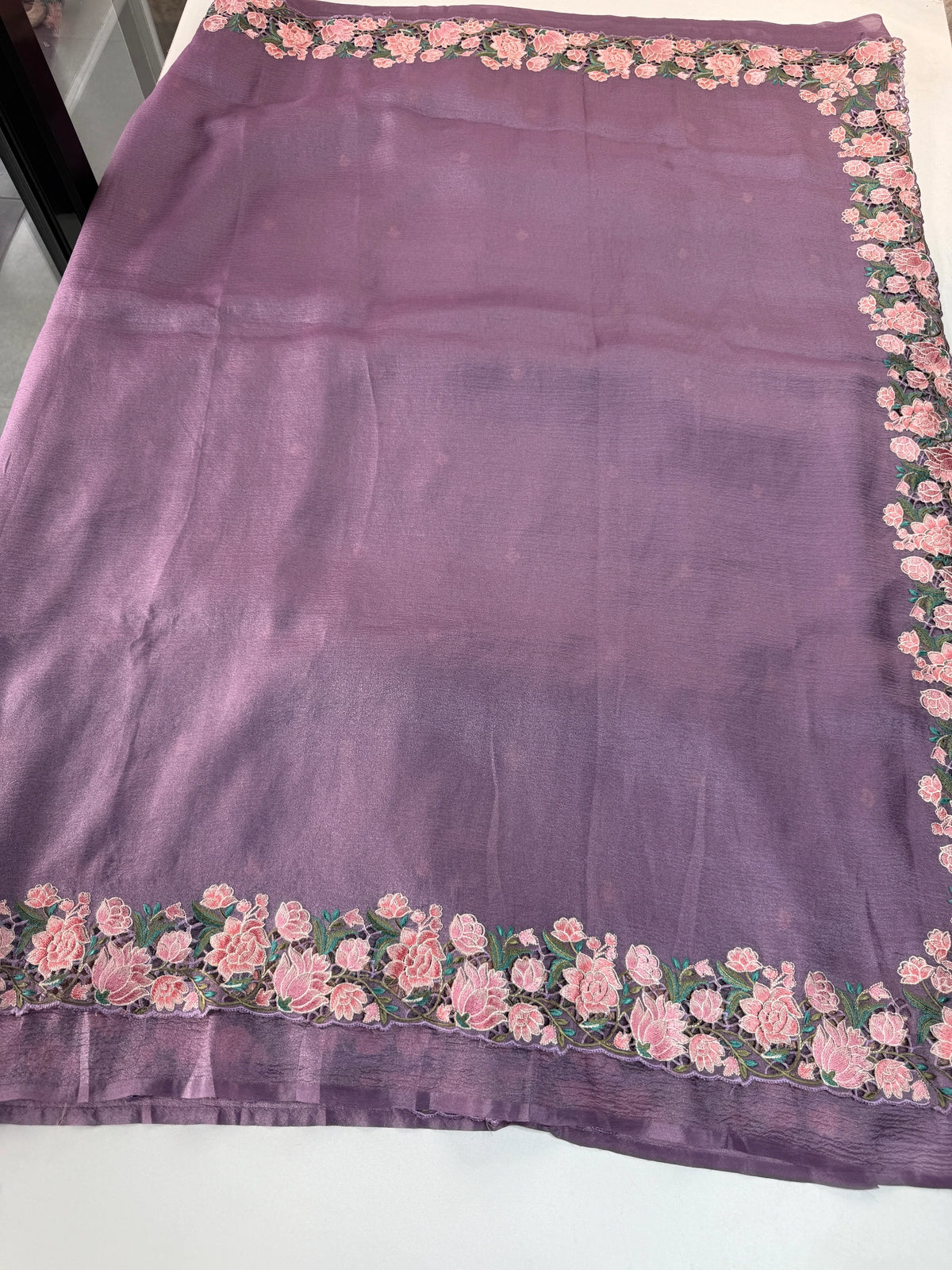 Crushed crape saree / SA7960