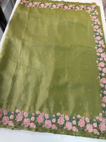 Crushed crape saree / SA7960