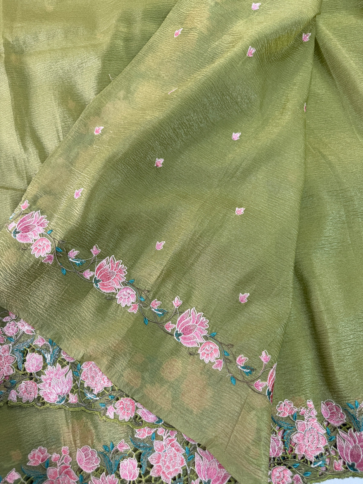 Crushed crape saree / SA7960