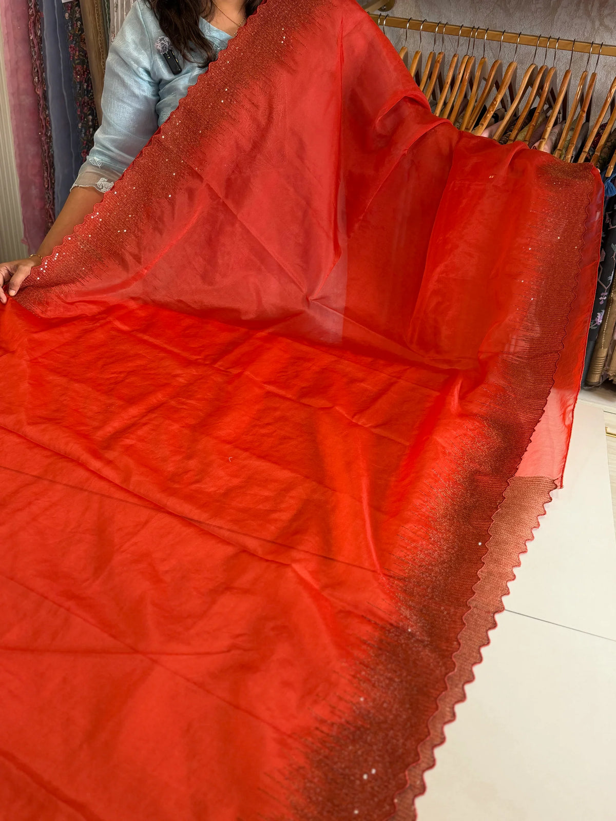 Soft organza saree/ CW296