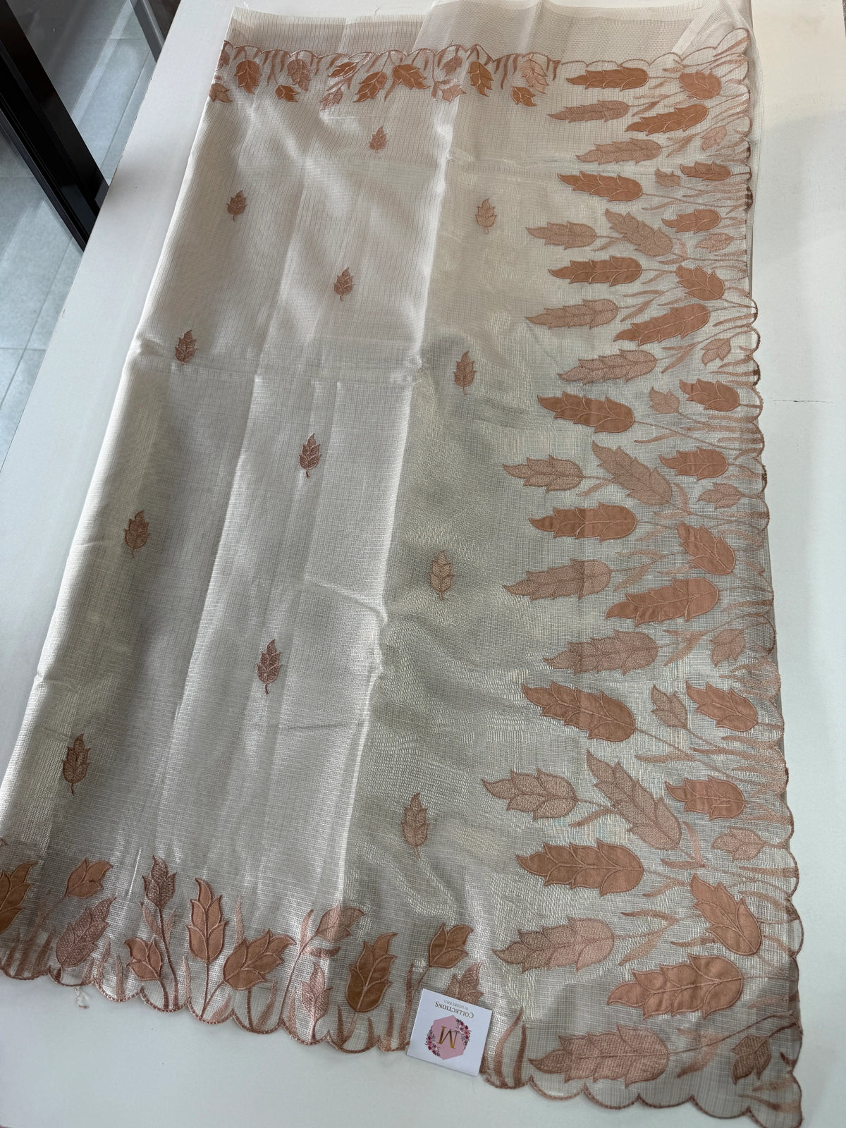 Tissue Saree (Silver)/ 121EFS