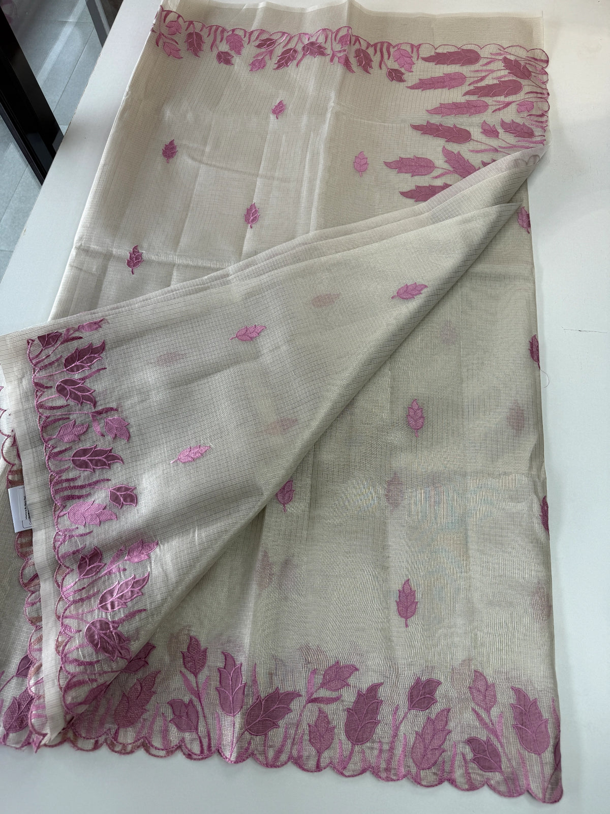 Tissue Saree (Silver)/ 121EFS
