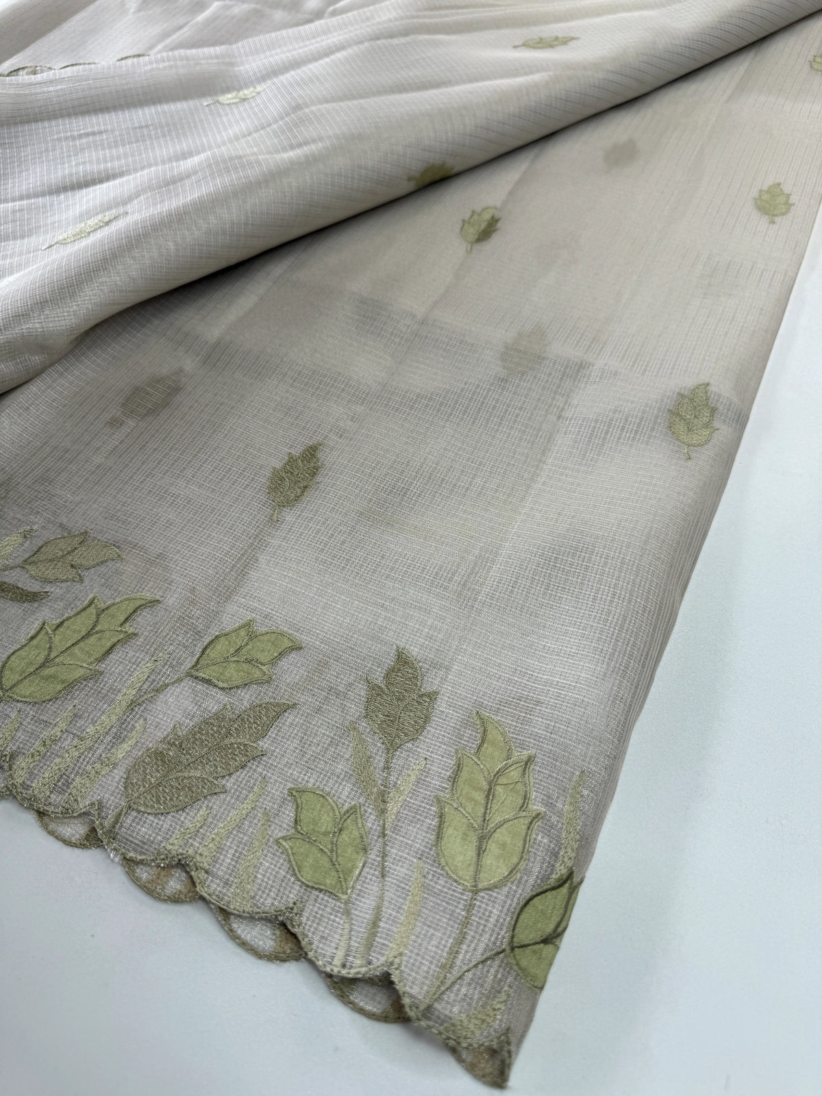 Tissue Saree (Silver)/ 121EFS