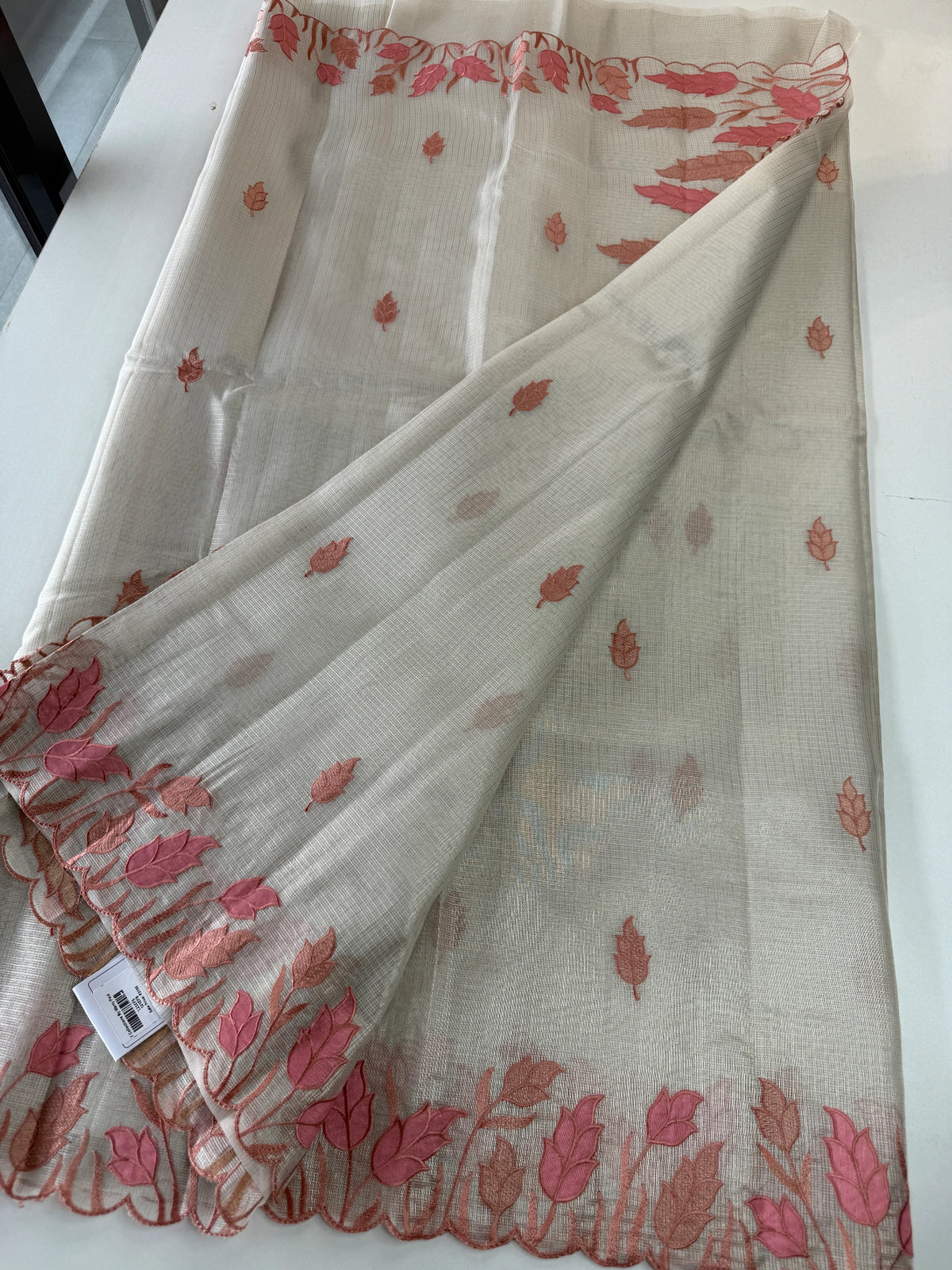 Tissue Saree (Silver)/ 121EFS