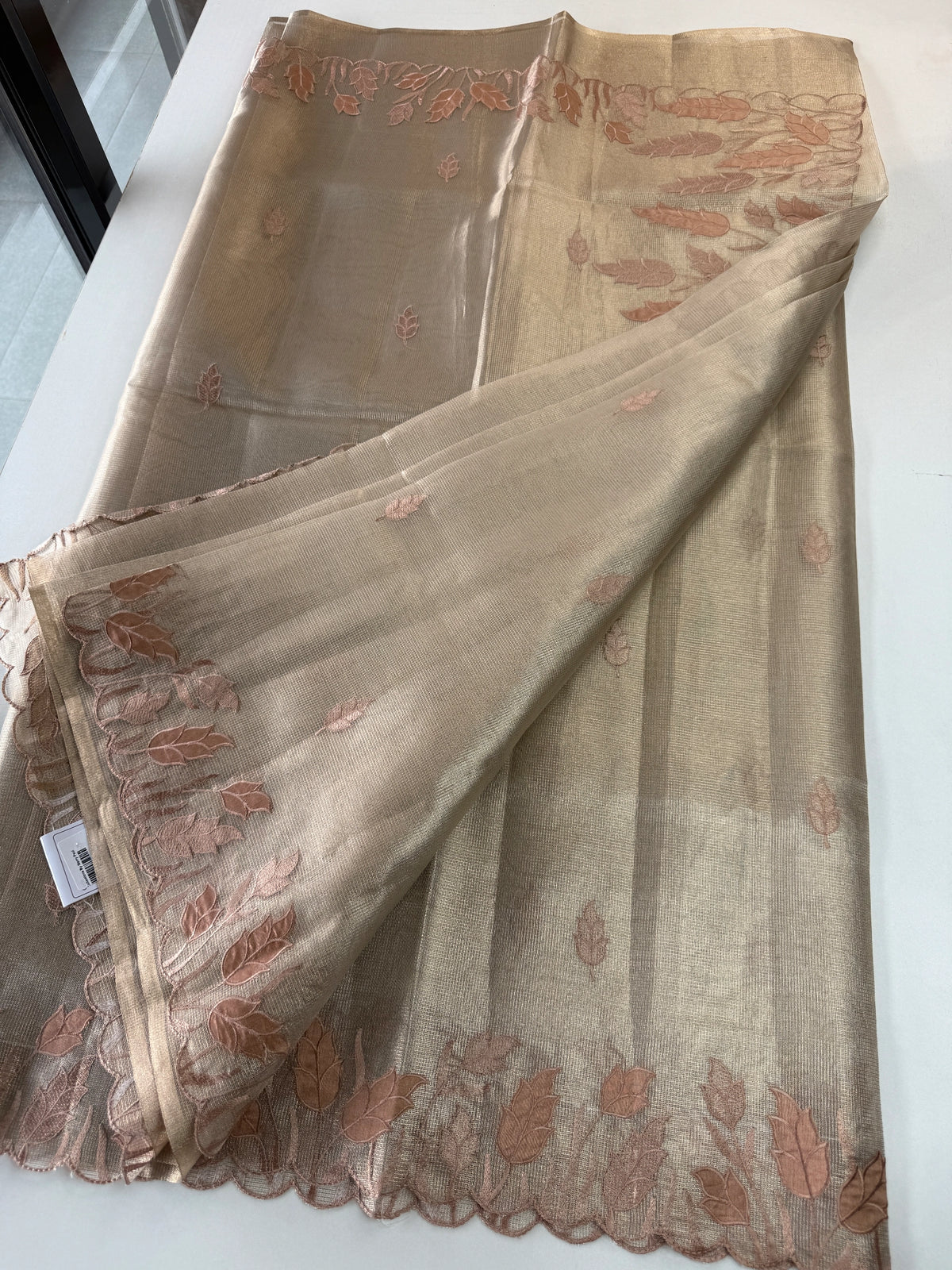 Tissue Saree(Gold)/ 121EFS