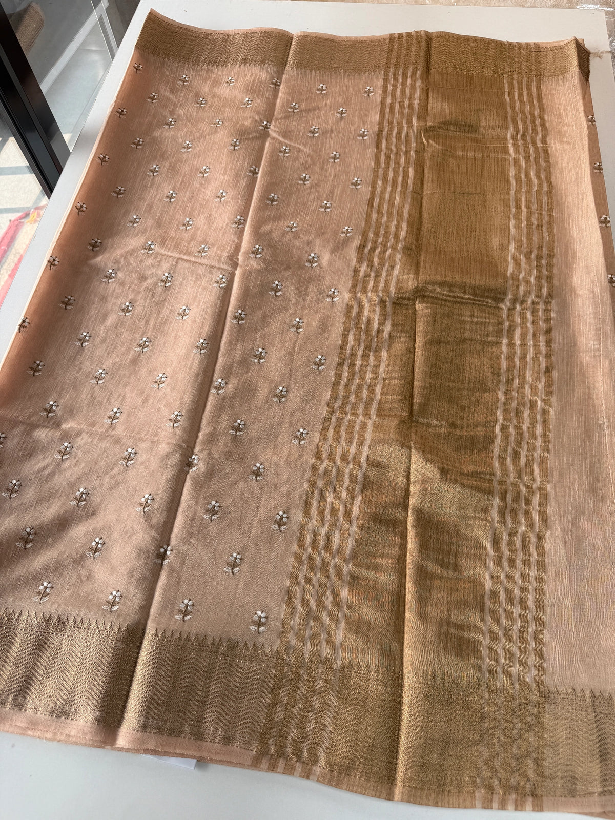 Slub Silk Saree / LEM54
