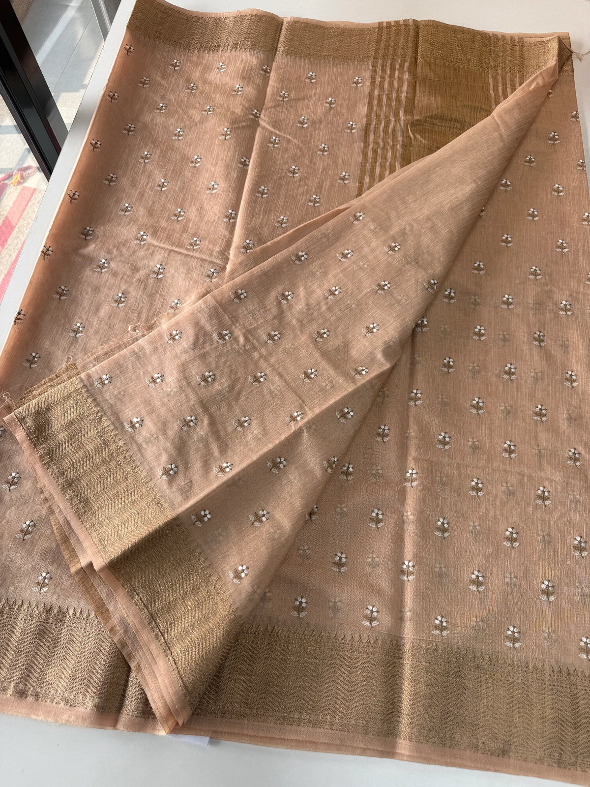 Slub Silk Saree / LEM54
