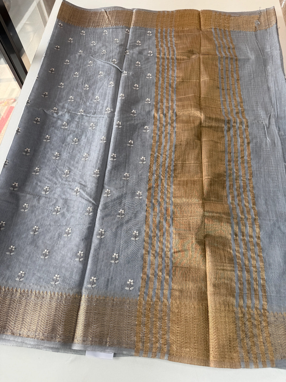Slub Silk Saree / LEM54
