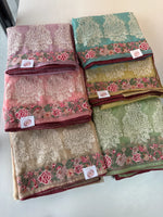 Crushed Premium crape saree/ SC222