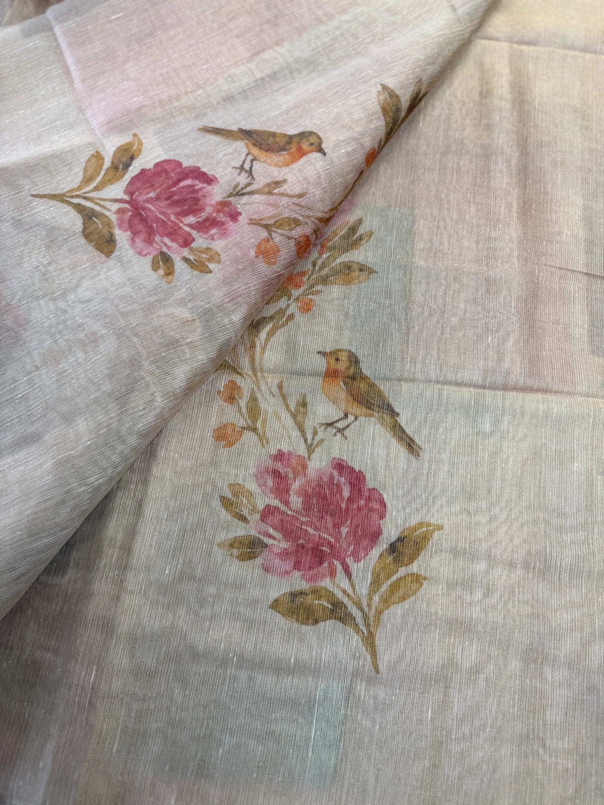 Tissue linen Blend Saree/ GDF11