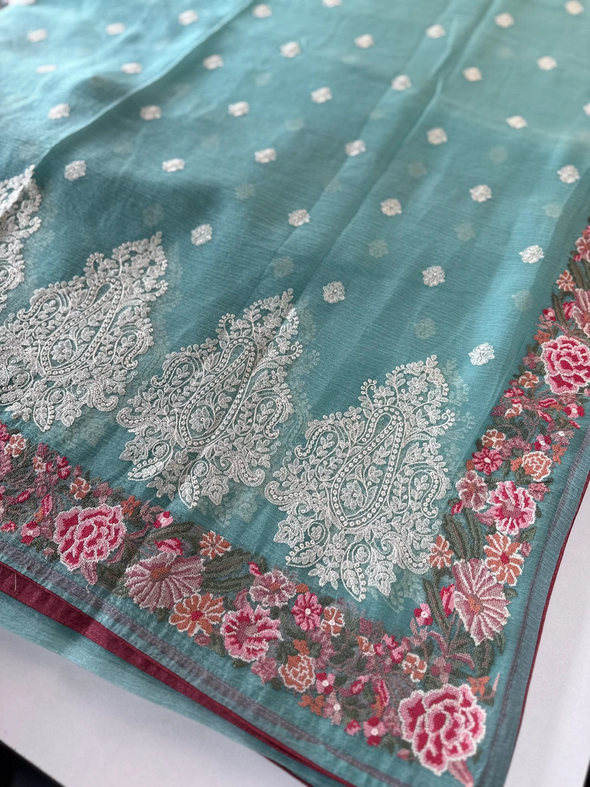 Crushed Premium crape saree/ SC222