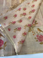 Tissue linen Blend Saree/ GDF11