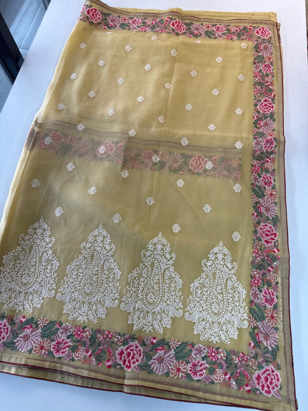 Crushed Premium crape saree/ SC222