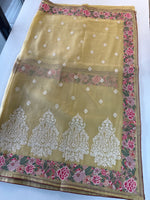 Crushed Premium crape saree/ SC222