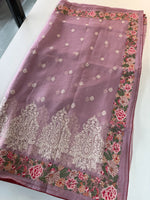 Crushed Premium crape saree/ SC222