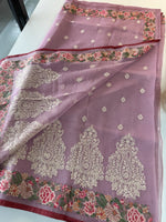 Crushed Premium crape saree/ SC222
