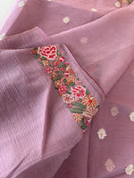 Crushed Premium crape saree/ SC222