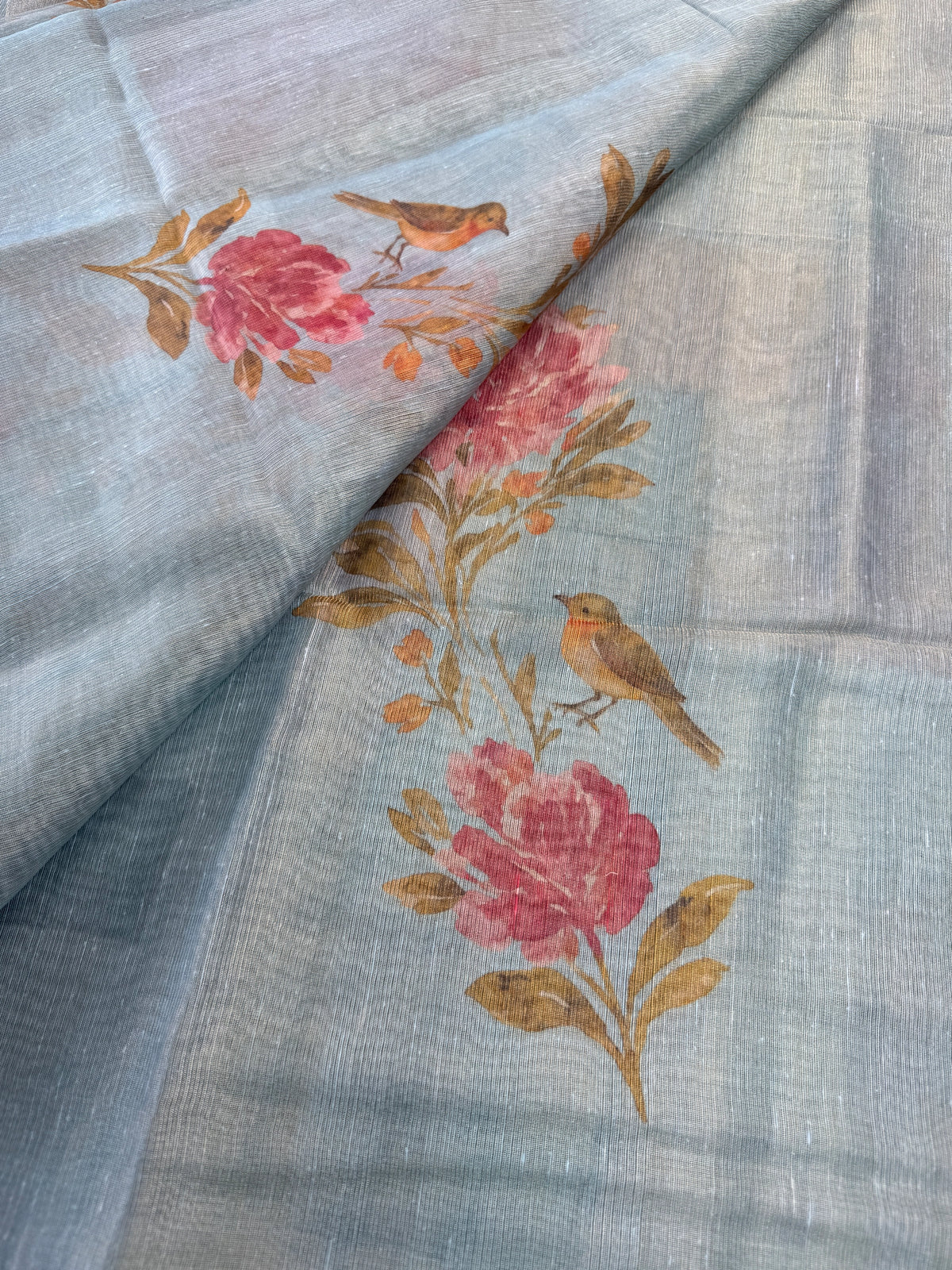 Tissue linen Blend Saree/ GDF11