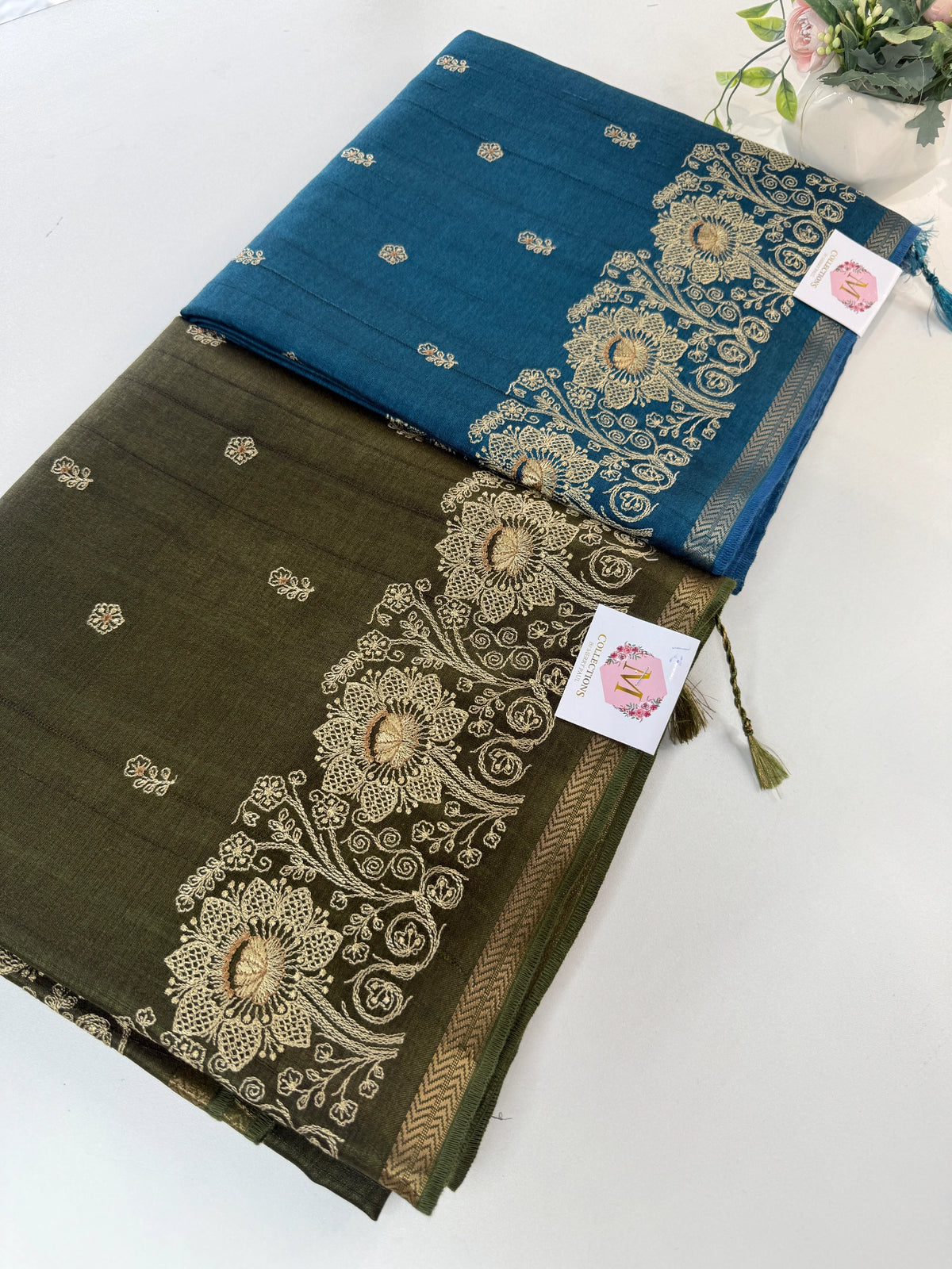 Soft semi Tussar saree/ D181